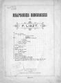 2 Rhapsodie hongroise par F. List, a 4 ms.