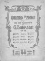 Quattro Melodie per una voce e Pianoforte da G. Sgambati