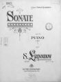 Sonate op. 27 pour le piano par S. Liapunow