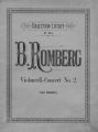 Concert № 2 fur Violoncell mit Pianoforte-Begleitung von B. Romberg