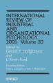 International Review of Industrial and Organizational Psychology, 2005 Volume 20