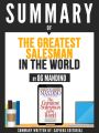ummary Of "The Greatest Salesman In The World - By Og Mandino