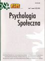 Psychologia Spoleczna nr 3 (22) 2012