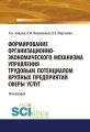 Формирование организационно-экономического механизма управления трудовым потенциалом крупных предприятий сферы услуг