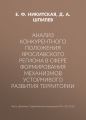 Анализ конкурентного положения Ярославского региона в сфере формирования механизмов устойчивого развития территории