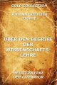 Uber den Begriff der Wissenschaftslehre