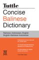 Tuttle Concise Balinese Dictionary