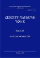 Zeszyty Naukowe WSHE, t. XXV, Nauki Pedagogiczne