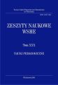 Zeszyty Naukowe WSHE, t. XXX, Nauki Pedagogiczne Zeszyty Naukowe WSHE, t. XXX, Nauki Pedagogiczne