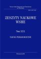 Zeszyty Naukowe WSHE, t. XXX, Nauki Pedagogiczne