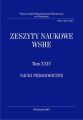 Zeszyty Naukowe WSHE, t. XXIV, Nauki Pedagogiczne