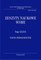 Zeszyty Naukowe WSHE, t. XXXVI, Nauki Pedagogiczne Zeszyty Naukowe WSHE, t. XXXVI, Nauki Pedagogiczne