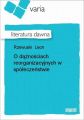 O daznosciach reorganizacyjnych w spoleczenstwie