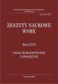 Zeszyty Naukowe WSHE, t. XXVI, Nauki Humanistyczne i Spoleczne