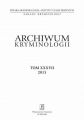 Archiwum Kryminologii, tom XXXVII 2015