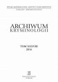 Archiwum Kryminologii, tom XXXVIII 2016