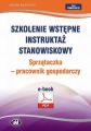 Szkolenie wstepne Instruktaz stanowiskowy Sprzataczka - pracownik gospodarczy