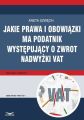 Jakie prawa i obowiazki ma podatnik wystepujacy o zwrot nadwyzki VAT
