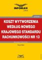 Koszt wytworzenia wedlug nowego Krajowego Standardu Rachunkowosci nr 13