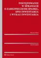 Postepowanie w sprawach o zabezpieczenie spadku, spis inwentarza i wykaz inwentarza