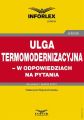 Ulga termomodernizacyjna – w odpowiedziach na pytania