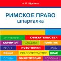 Шпаргалка по римскому праву. Учебное пособие