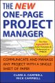The New One-Page Project Manager. Communicate and Manage Any Project With A Single Sheet of Paper